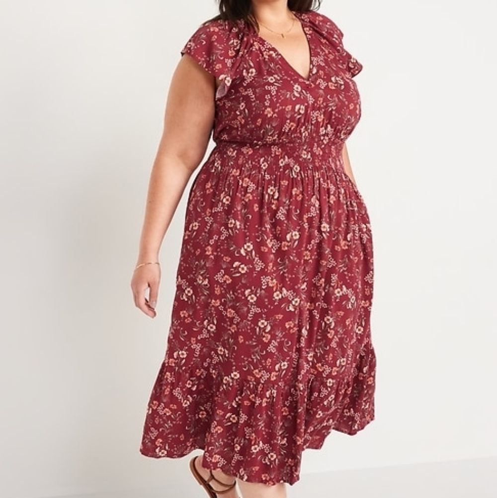 Old Navy Boho Cottagecore Floral Maxi Dress - Plus Size 3X